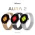 HiFuture Aura 2 Woman Bluetooth 5.3 Smart Watch, 1.32" Amoled display, IP68 Waterproof, 270mAh battery, provides up to 7 days, over 100 sports modes, Heart rate & Sleep Monitoring - Black